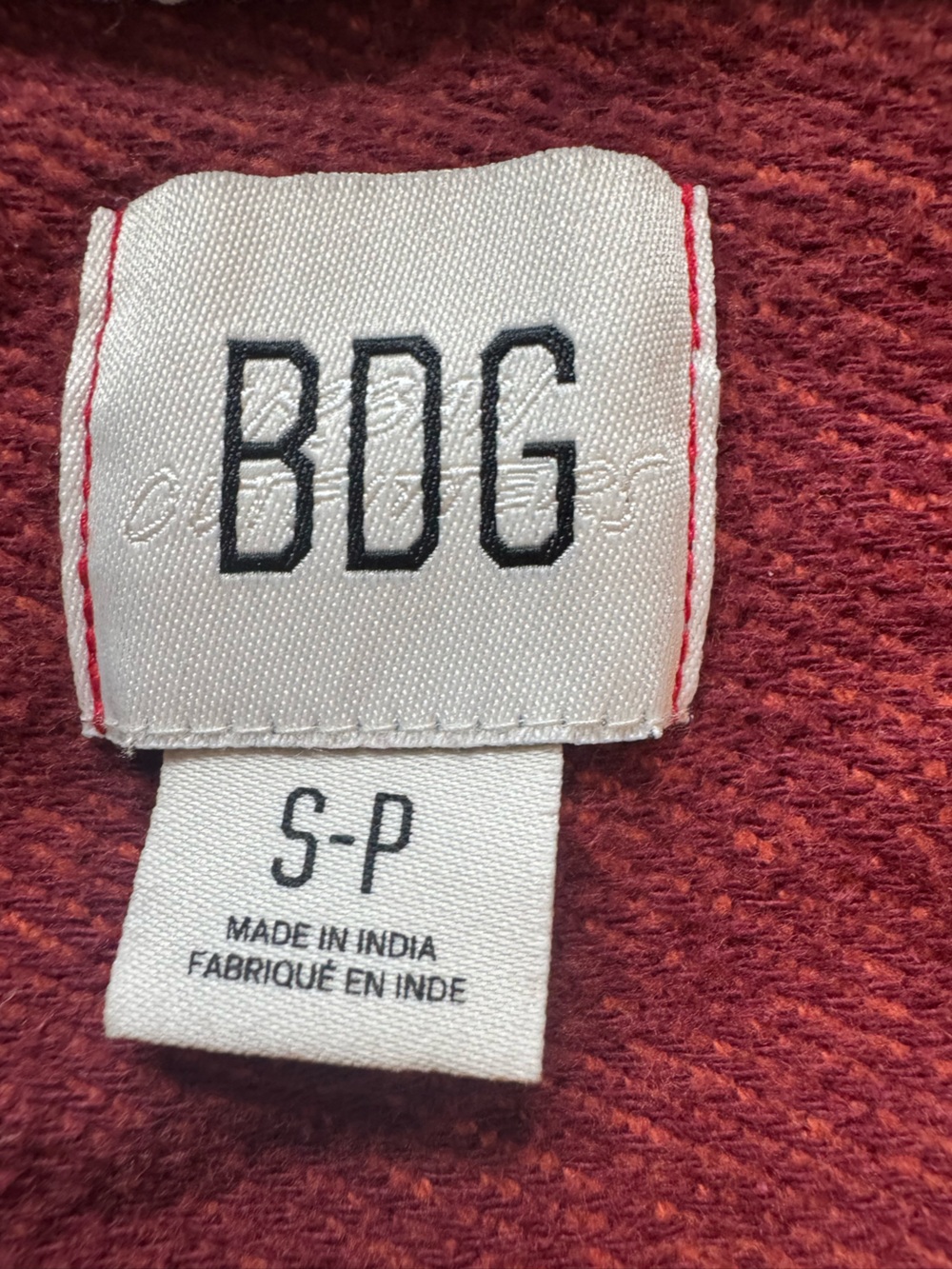 Urban Outfitters BDG Washed Twill Overshirt Jacket Hoodie Rust Orange Red - Picture 3 of 8